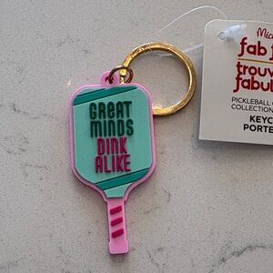 Pickleball Paddle Keychain "Great Minds Dink Alike" Party Favor NWT
